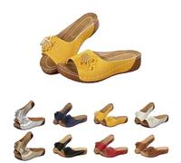 Pantoufles pour femmes été mode nouvelle pente fond creux décontracté bout ouvert couleur unie décor floral sandales antidérapantes pantoufles chaussures extérieur plage voyage randonnée camping