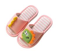 Pantoufles pour filles et garçons d'été avec espace ouvert pour les orteils, pantouflettes faciles à enfiler avec motifs mignons de dessins animés, semelle souple et confortable, pantoufles