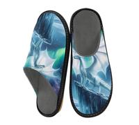 Pantoufles pour homme - Dragon Aurora - Chaudes et pelucheuses - Semelles antidérapantes pour intérieur/extérieur, Dragon Aurore, 45/46 EU