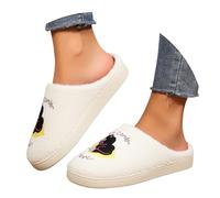 Pantoufles pour homme et femme - En forme d'animaux de dessin animé - Doux - Unisexe - En mousse à mémoire de forme - Confortables - Chaudes - En feutre - Antidérapantes, Beige 6., 40 EU