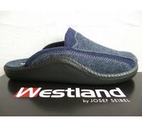 Pantoufles Pour Hommes Westland Par Josef Seibel En Feutre Bleu
