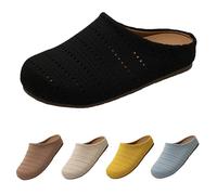 Pantoufles pour l'intérieur et l'extérieur, sabot élégant en cuir, semelle en caoutchouc et liège latex, sandales et sabots pour femmes, orteils fermés, liège, confortables, antidérapantes, sandales