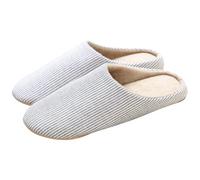 Pantoufles rayées | Pantoufles d'entretien silencieux pour femme | Sliders à semelle plate à enfiler | Sliders à rayures colorées | Claquettes légères | Chaussures confortables pour la maison |