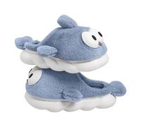 Pantoufles requin mignonnes | Chaussons animaux 3D | Pantoufles mignonnes de dessin animé | Semelle épaisse | Sliders antidérapants | Pantoufles chaudes en peluche | Claquettes d'hiver douces | Slides