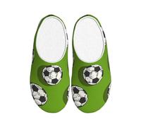 Pantoufles rétro de football en flanelle pour homme - Antidérapantes - Chaudes - Pour l'intérieur et l'extérieur, multicolore, 3X-Large