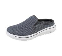 Pantoufles souples pour homme et femme - Légères et respirantes - Antidérapantes - Unisexe - Taille 35 à 48, gris foncé, 37 EU