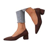 Pantoufles tendance et confortables avec bout pointu et talon bas pour un quotidien élégant., marron, 42 EU