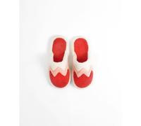 Pantoufles tricolore femme Admas Rouge 40/41