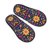 Pantoufles Unisexes Fleur Du Cinco De Mayo House Chaussures Confort Automne Hiver Pantoufles D'Extérieur, Pour Hommes, Fête, Mariage, M