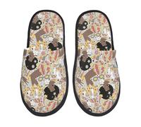 Pantoufles Unisexes Impression Disco Groovy Chaussons Automne Hiver Doux Pantoufles D'Extérieur, Pour Mariage, Intérieur Extérieur, Femmes, L