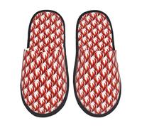 Pantoufles Unisexes Symboles Du Feu À Imprimer Maison Chaussures Confort Doublées En Peluche Pantoufles D'Extérieur, Pour Fête, Intérieur Extérieur, Femmes, M