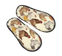 Pantoufles Unisexes Une Couvée De Poules Pantoufle Homme Lavable Chausson Hommes Confort Pantoufles Pour Invités, Pour Mariage, Hommes, L