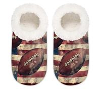 Pantoufles vintage de football américain pour homme et femme, chaussures de sport en mousse à mémoire de forme, multicolore, 6/6.5 UK Wide