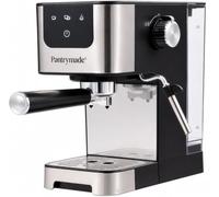 Pantrymade Machine à expresso 20 bars avec mousseur à lait et écran LCD | Cafetière à expresso compacte en acier inoxydable pour latte et cappuccino, réservoir amovible, noir, 30,5 cm de profondeur