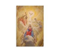 PANTTING Affiche Jésus Vierge Marie Impression sur Toile Esthétique Décoration de la Maison pour Chambre Salon 30x45cm Style Sans Cadre