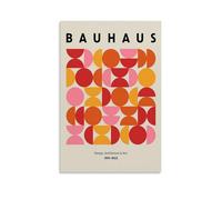 PANTTING Bauhaus Poster abstrait géométrique moderne sur toile - Impression sur toile - Décoration d'intérieur pour chambre à coucher, salon - 20 x 30 cm - Sans cadre