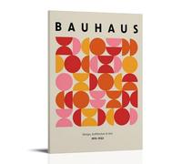 PANTTING Bauhaus Poster abstrait géométrique moderne sur toile - Impression sur toile - Décoration d'intérieur pour chambre à coucher, salon - 60 x 90 cm - Style cadre