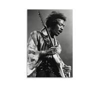 PANTTING Jimi Poster Hendrix - Impression sur toile - Décoration murale pour chambre à coucher, salon - 40 x 60 cm - Sans cadre