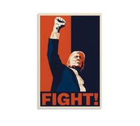 PANTTING Poster Conard Trump Fight - Impression sur toile - Décoration murale pour chambre à coucher et salon - 20 x 30 cm - Style sans cadre