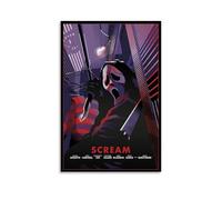 PANTTING Poster du film d'horreur Scream Horror - Impression sur toile - Décoration murale pour chambre à coucher et salon - 30 x 45 cm - Style sans cadre