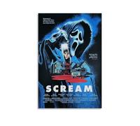 PANTTING Poster du film d'horreur Scream Horror - Impression sur toile - Décoration murale pour chambre à coucher et salon - 30 x 45 cm - Style sans cadre