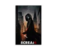 PANTTING Poster du film d'horreur Scream Horror - Impression sur toile - Décoration murale pour chambre à coucher et salon - 30 x 45 cm - Style sans cadre