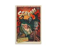 PANTTING Poster du film d'horreur Scream Horror - Impression sur toile - Décoration murale pour chambre à coucher et salon - 30 x 45 cm - Style sans cadre