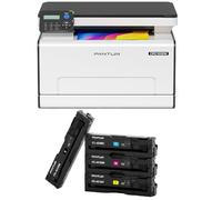 PANTUM CM2100DW Imprimante Laser Couleur Multifonction 3en1 Impression/Copie/Scan, Impression Recto-Verso Automatique, WLAN/Net/USB, 20ppm, pour la Maison et Le Bureau, avec Toner CTL-A2100C/M/Y/K