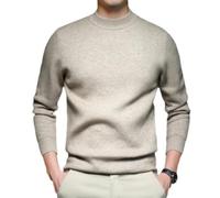 PANVER Pull Basique Homme Jeunesse Tempérament Mode Chandail Manches Longues Homme Slim Fit Col Rond Tricot Pull Homme Casual Chaud Confortable Pull À Manches Longues Homme A-Beige 4XL