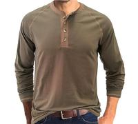 PANVER T-Shirt Homme Coupe Slim Confortable Top À Manches Longues Homme Jeunesse Classique All-Match T-Shirt À Manches Longues Homme Casual Mode Couleur Unie T-Shirt Basique Homme A-Green M
