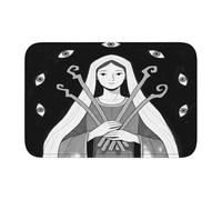 panverix Lady Darkness Tapis de bain antidérapant pour lavabo 60 x 40 cm