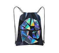 panverix Sac à dos à cordon résistant à l'eau Sac à dos de plage pour salle de sport, Motif fragments, One Size