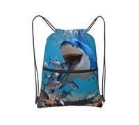 panverix Sac à dos de sport étanche en corde pour la danse, Big Fish Mange des petits poissons, One Size