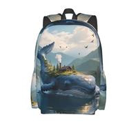 panverix Sac à dos léger pour ordinateur portable, randonnée, Halloween, danseuse de chat, Baleine drôle, One Size