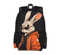 panverix Sac à dos léger pour ordinateur portable, randonnée, Halloween, danseuse de chat, Lapin drôle, One Size