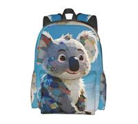 panverix Sac à dos léger pour ordinateur portable, randonnée, Halloween, danseuse de chat, Tableau Koala en verre, One Size