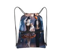 panverix Sac de gym à cordon élégant pour la course à pied, Halloween Lady Cat Dancer, One Size