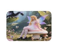 panverix Tapis de bain antidérapant Lady and Dragon pour buanderie 60 x 40 cm
