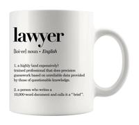 Panvola 'Lawyer Definition ' Tasse à café pour étudiant en droit, 11oz, tasse en céramique pour remise de diplôme d'avocat, nouveauté, verres blancs