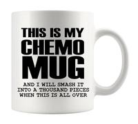 Panvola Mug « This Is My Chemo » - Cadeau de sensibilisation au cancer - Cadeau motivant - 325 ml - Blanc - 325 ml