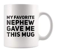 Panvola 'My Favorite Nephew Gave Me This Mug ' Cadeau à oncle tante fête des mères fête des pères nouvelle tante Funcle tasse à café en céramique (11 oz)