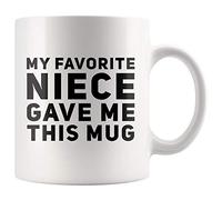 Panvola My Favorite Niece Gave Me This Mug ' Cadeaux drôles pour les tantes et les oncles Célébration d'anniversaire Meilleure tasse à café d'appréciation de tante au monde 11 oz