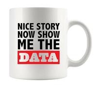 Panvola Nice Story Now Show Me The Data Tasse en céramique pour employé 325 ml Blanc