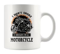 Panvola Tasse à café en céramique avec inscription « I Don't Snore I Dream I'm A Motorcycle Biker Rider Motor Bike Lover For Dad Uncle Brother » (325 ml)