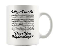 Panvola Tasse à café humoristique avec inscription « What Part of Don't You Understand Music Teacher » - 325 ml - Blanc