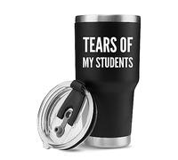Panvola 'Tears Of My Students ' Gobelet isotherme sous vide pour enseignant, cadeaux d'étudiant, professeur d'université, tasse de voyage, tasse de voyage (30 oz, noir)