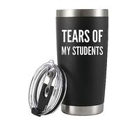 Panvola 'Tears Of My Students ' Gobelet isotherme sous vide pour professeur, cadeau d'étudiant, professeur d'université, tasse de voyage, tasse de voyage (20 oz, noir)
