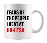 Panvola Tears Of The People I Beat At Jiu-Jitsu Cadeau pour entraîneur de Jiujitsu drôle sarcastique fantaisie tasse en céramique 325 ml Blanc 325 ml