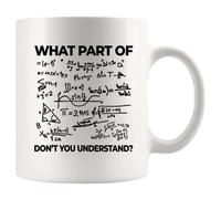 Panvola 'What Part Of Don't You Understand ' Tasse à café d'ingénieur 11 oz drôle sarcastique professeur de mathématiques étudiant nouveauté verres tasse en céramique blanc (11 oz)