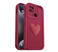 PanXCase Coque 3D Cœur pour Xiaomi Redmi 10C | Étui Motif Cœur 3D, Silicone Souple, Protection Caméra, Antichoc, Anti-Rayures, Housse pour Filles/Femmes, Brown